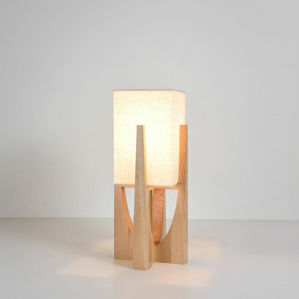 Lampe sur Pied en Bois Wabi-Sabi | Design Japonais
