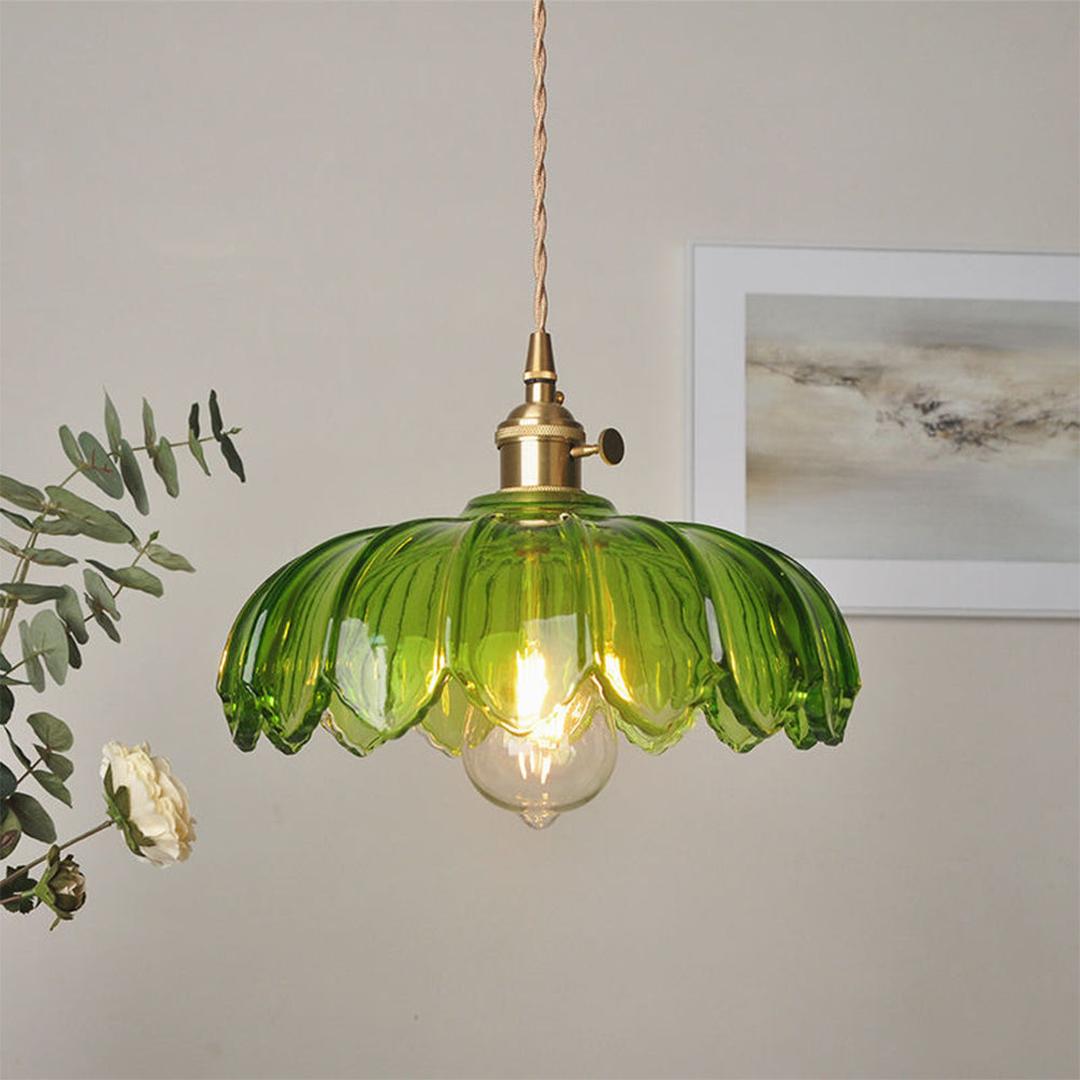 Lampe Suspendue Vintage à Motif Floral | Intérieurs Esthétiques