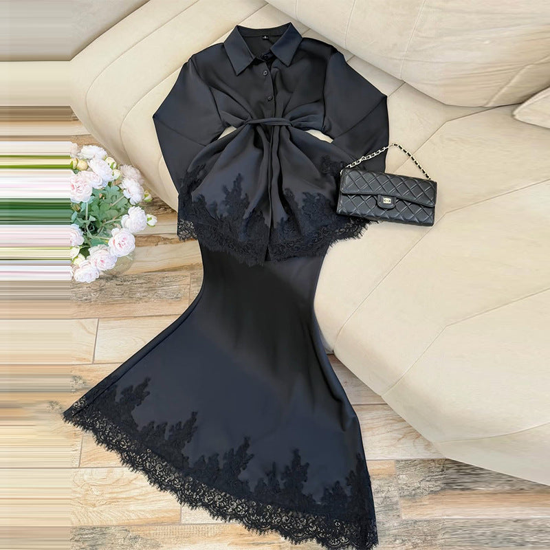 Completo donna tuta elegante donna poliestere fluido cerimonia matrimonio cocktail sera – Velona