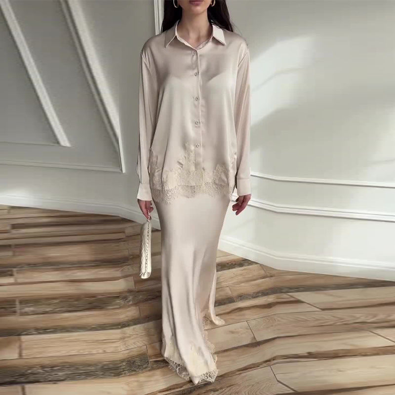 Completo donna tuta elegante donna poliestere fluido cerimonia matrimonio cocktail sera – Velona