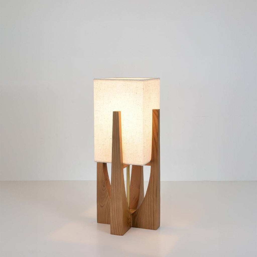 Lampe sur Pied en Bois Wabi-Sabi | Design Japonais