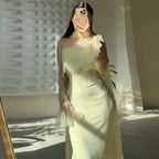 Robe Longue Dentelle Col Rond Jupe Longue Fluide Polyester Femme Élégante Soirée Mariage Formelle Cocktail Gala Automne – Dentelle Douce