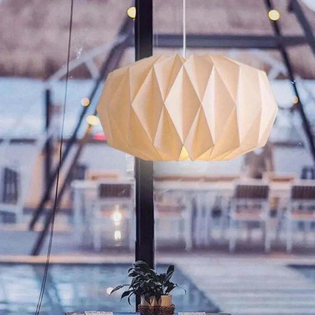 Plafonnier Suspension Scandinave en Papier | Lampe Nordique au Design Élégant
