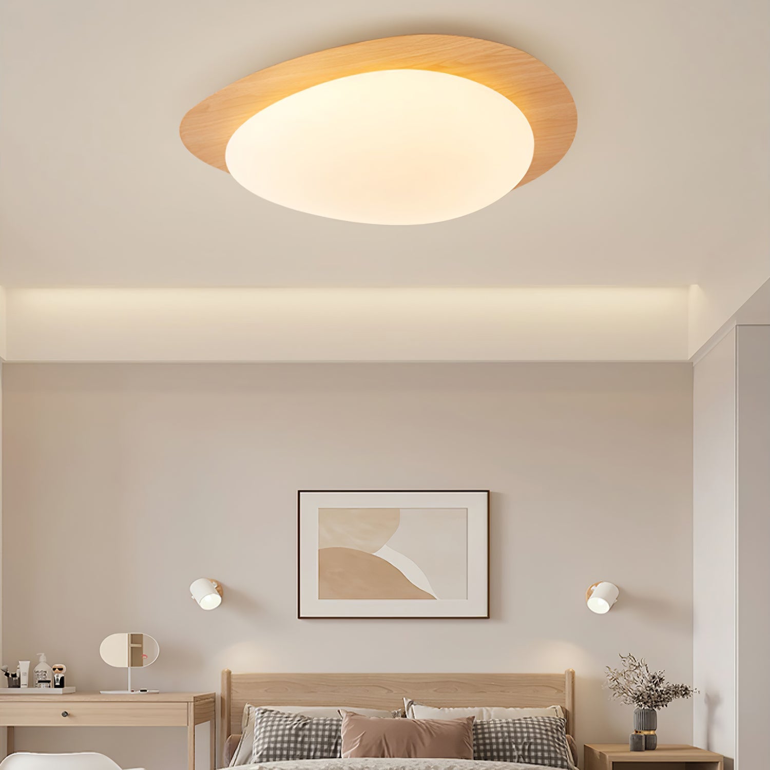 Luminaire de Plafond en Métal Pebble Design Organique LED Style Minimaliste Moderne Salon