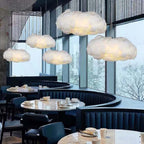 Nuagéra – Suspension Luminaire Nuage en Coton Blanc Style Nordique