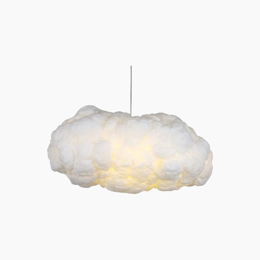 Nuagéra – Suspension Luminaire Nuage en Coton Blanc Style Nordique