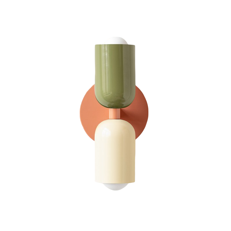 Nordelya – Doppelkopf-Wandlampe aus Eisen im modernen nordischen Stil