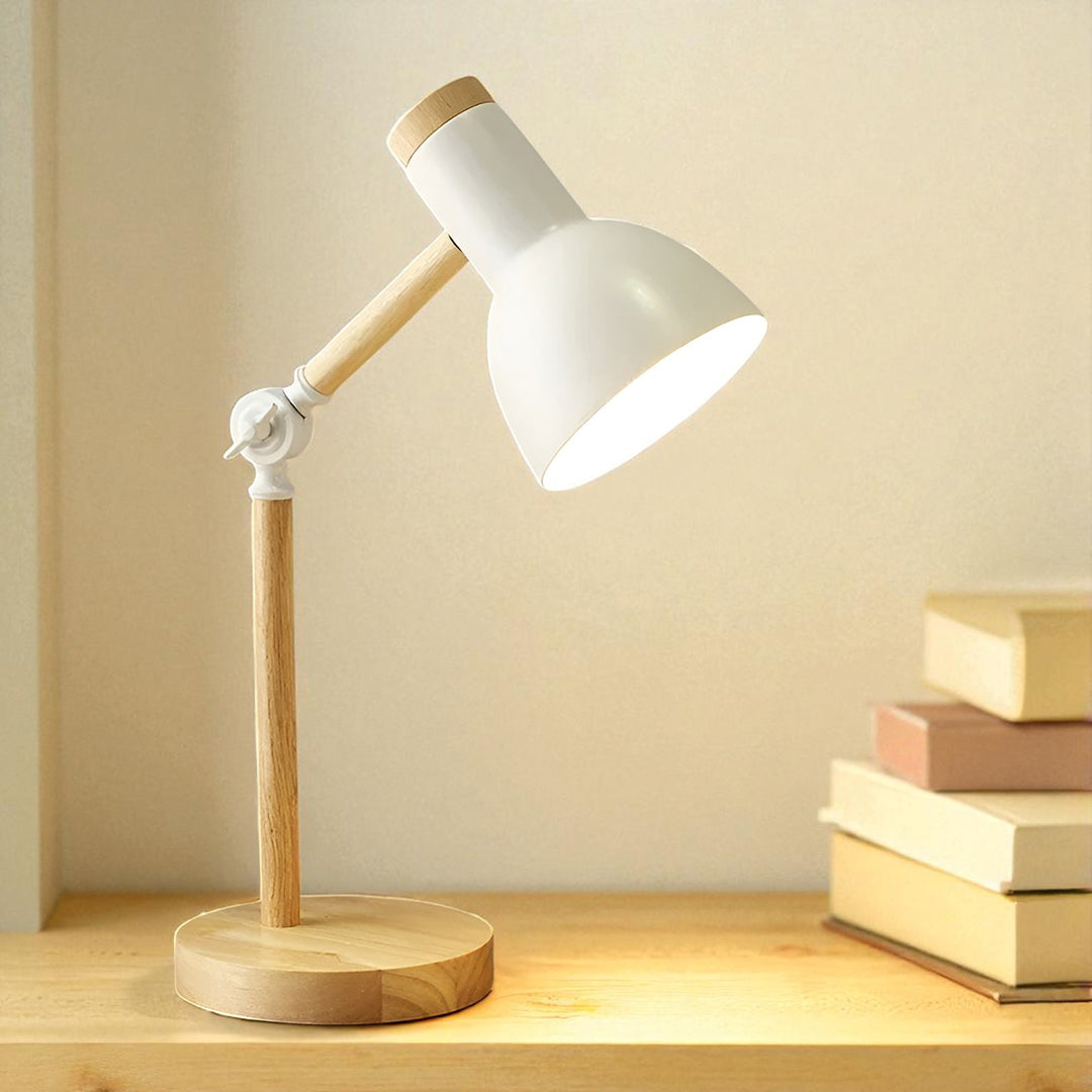 Lampe de Table en Bois Coloré avec Éclairage LED