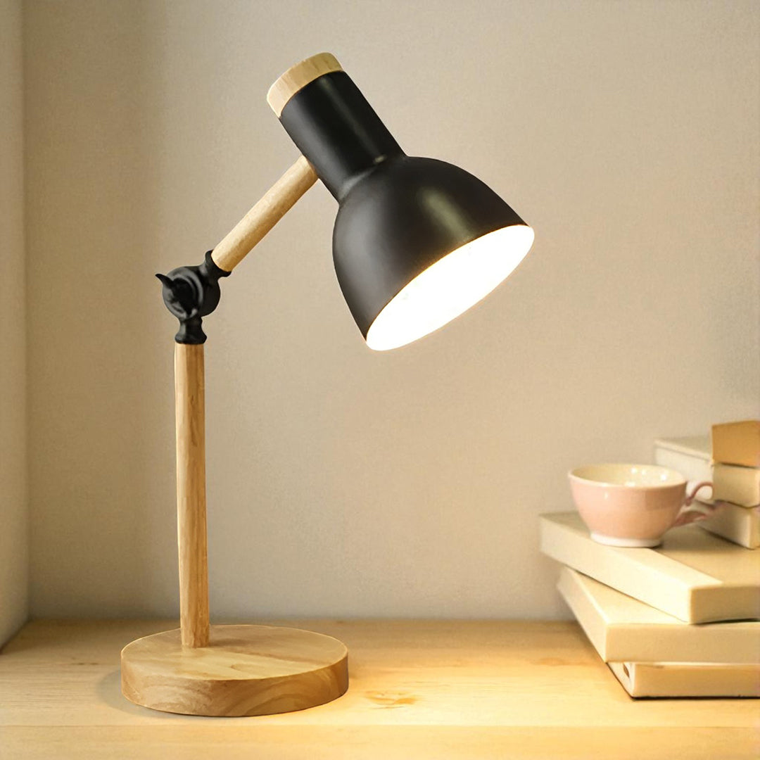 Lampe de Table en Bois Coloré avec Éclairage LED