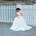 Robe Féminine Suninheart Avec Découpe Circulaire Au Dos, Épaules Larges Et Taille Ajustée, Robe De Bal, Ourlet Mignon, Midi, Robes De Fête de Mariage Formelle