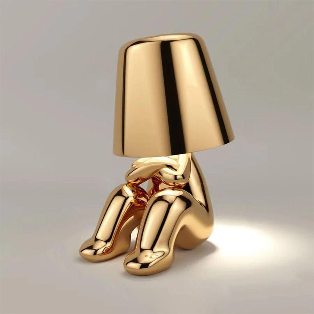 Lampe de Table Sculpturale en Or | Élégance Luxe