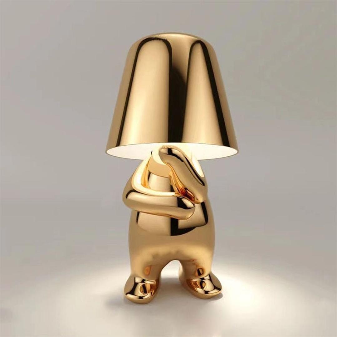 Lampe de Table Sculpturale en Or | Élégance Luxe