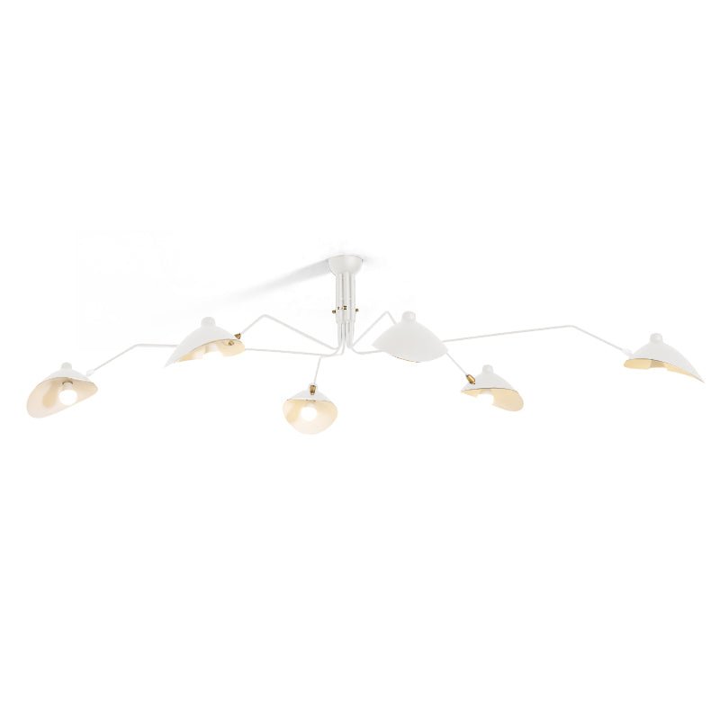 Serge Mouille Deckenleuchter mit schwenkbaren Armen, Mid-Century-Modern-Stil, ikonisches Design