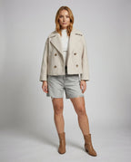 Veste Courte Femme à Double Boutonnage Avec Col à Revers - Heidi