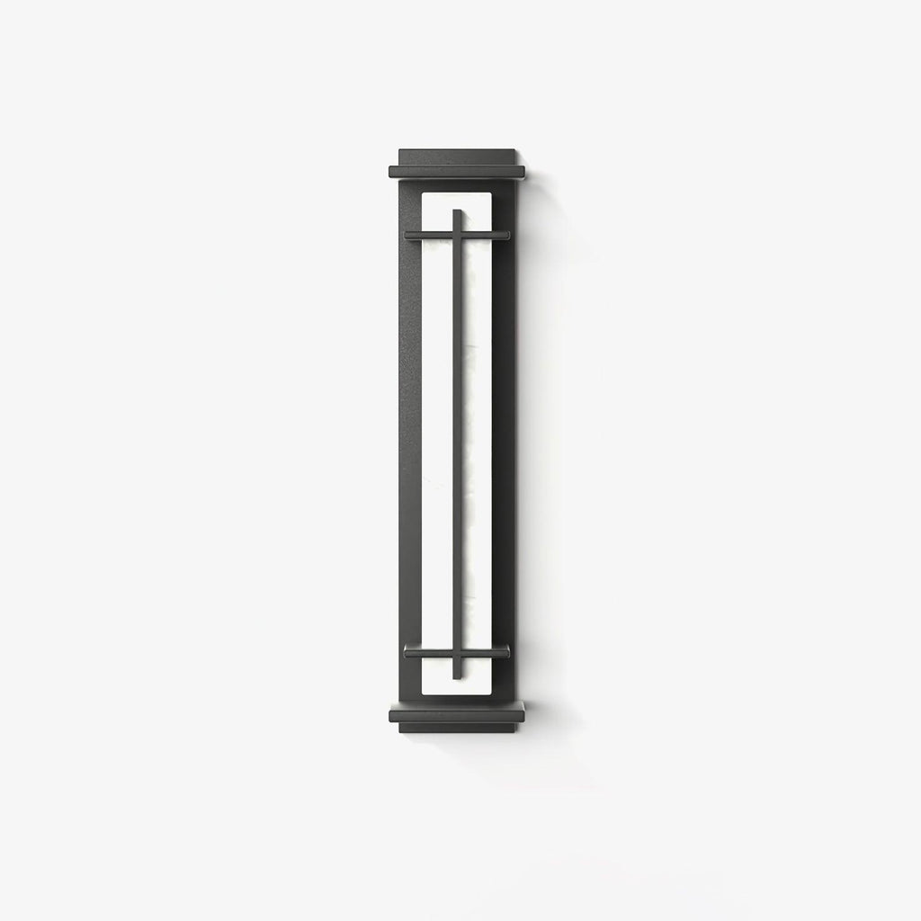 Aplique de Pared Exterior Cuadrado en Alabastro Estilo Moderno Impermeable Entrada Fachada Jardín