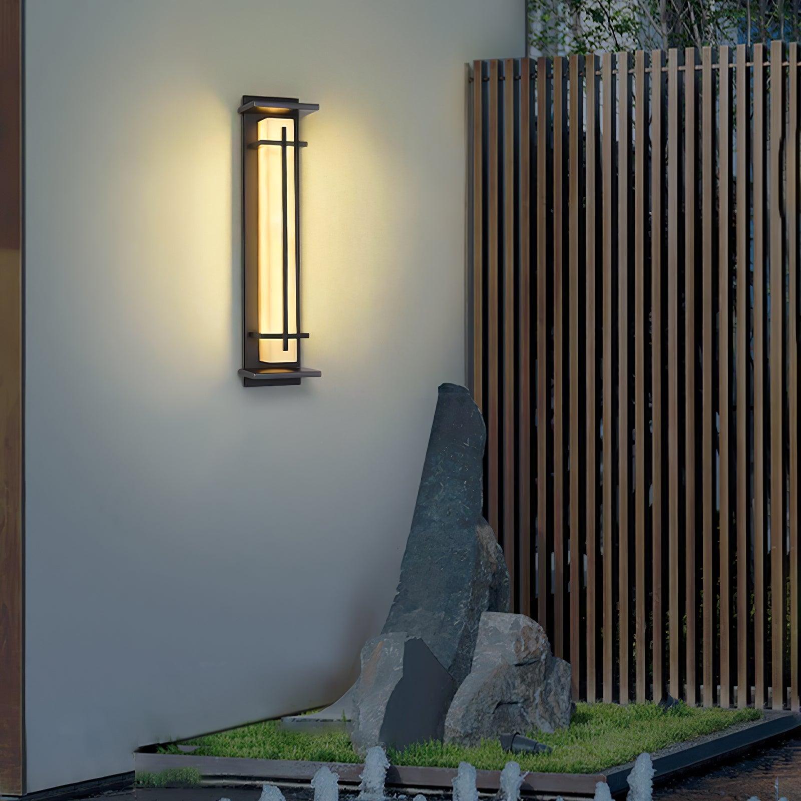Aplique de Pared Exterior Cuadrado en Alabastro Estilo Moderno Impermeable Entrada Fachada Jardín