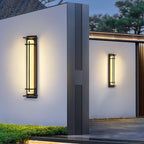 Aplique de Pared Exterior Cuadrado en Alabastro Estilo Moderno Impermeable Entrada Fachada Jardín
