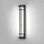 Aplique de Pared Exterior Cuadrado en Alabastro Estilo Moderno Impermeable Entrada Fachada Jardín