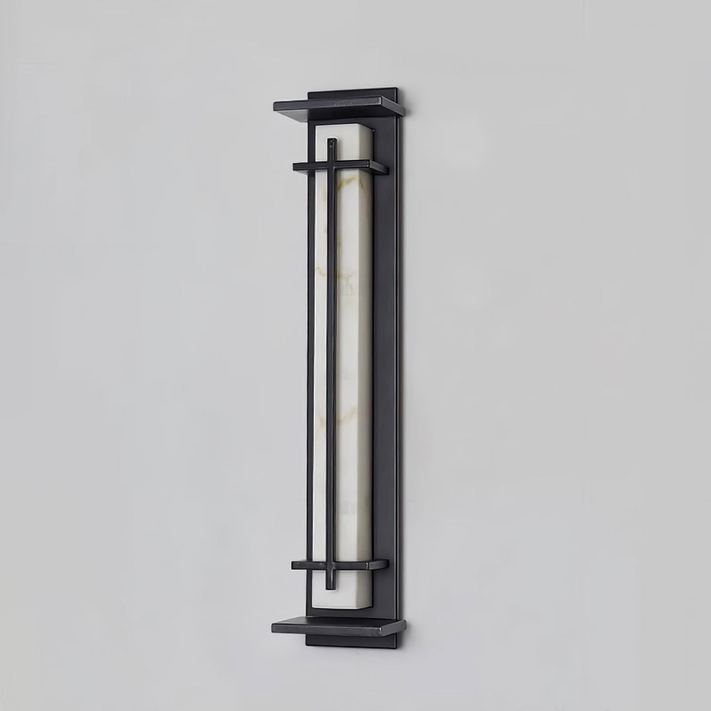 Aplique de Pared Exterior Cuadrado en Alabastro Estilo Moderno Impermeable Entrada Fachada Jardín