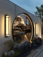 Aplique de Pared Exterior Cuadrado en Alabastro Estilo Moderno Impermeable Entrada Fachada Jardín