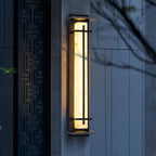Aplique de Pared Exterior Cuadrado en Alabastro Estilo Moderno Impermeable Entrada Fachada Jardín