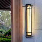 Aplique de Pared Exterior Cuadrado en Alabastro Estilo Moderno Impermeable Entrada Fachada Jardín