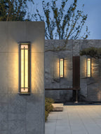 Aplique de Pared Exterior Cuadrado en Alabastro Estilo Moderno Impermeable Entrada Fachada Jardín