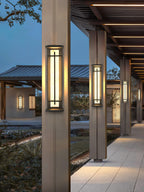 Aplique de Pared Exterior Cuadrado en Alabastro Estilo Moderno Impermeable Entrada Fachada Jardín