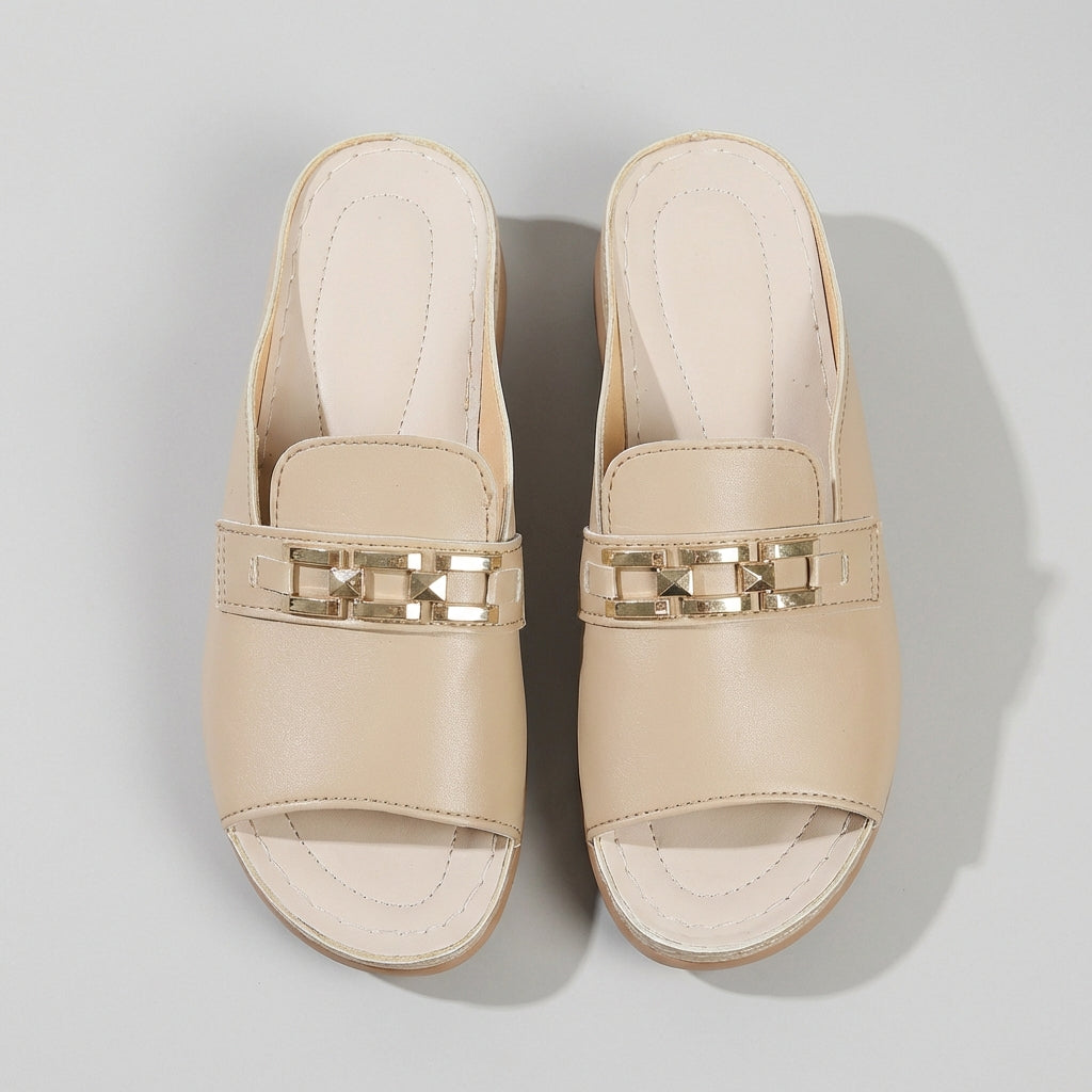 Orthopädische Damensandalen zum Hineinschlüpfen mit Schnallendetail, Blockabsatz, lässig, Sommer – Kylie