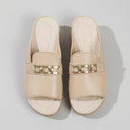 Orthopädische Damensandalen zum Hineinschlüpfen mit Schnallendetail, Blockabsatz, lässig, Sommer – Kylie