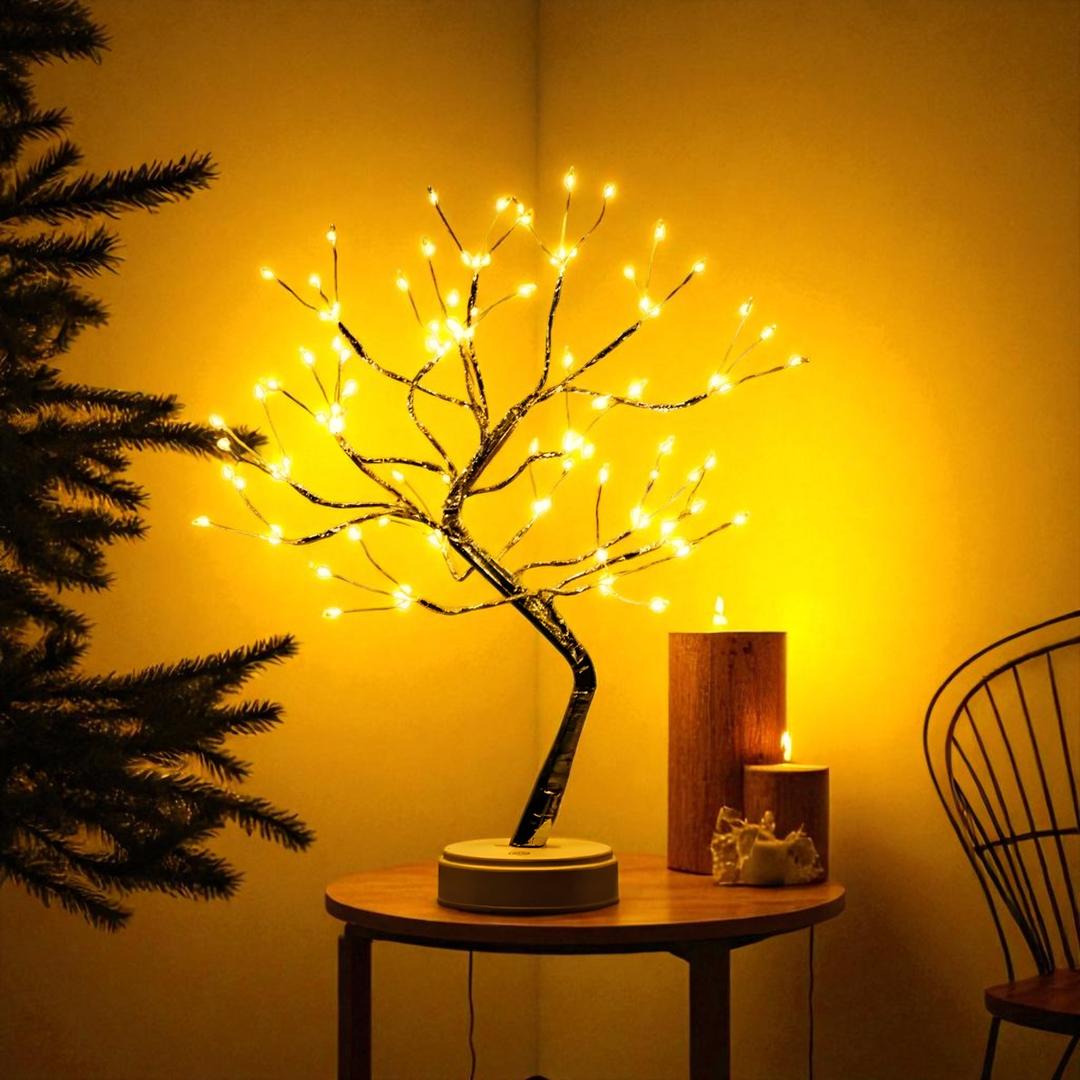 Lampe Élégante en Forme d'Arbre | Design Pratique et Portable