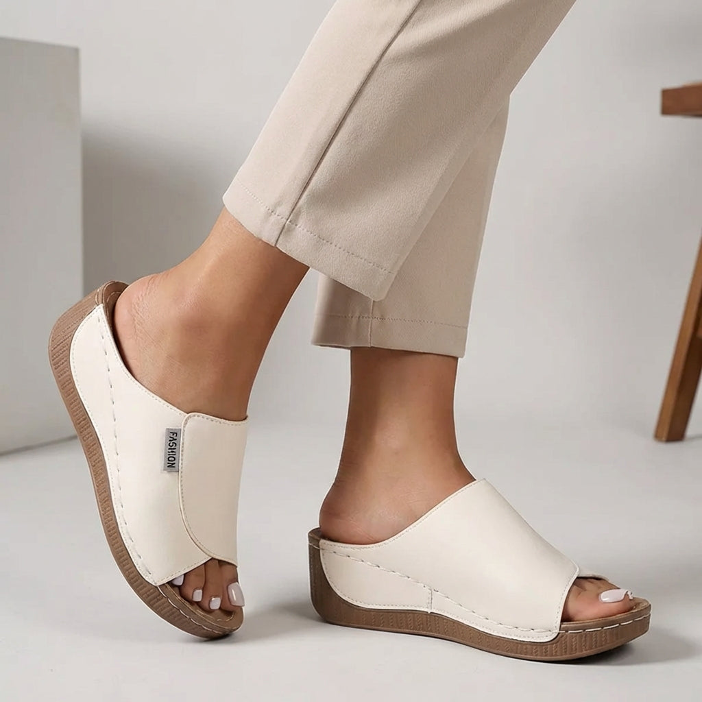 Chaussons à Talon Wedge Orthopédiques pour Femmes, Confortables et Ouverts, Casual d'Été – Madison