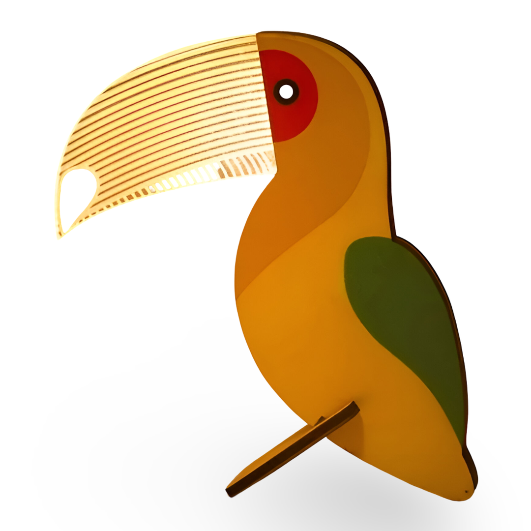 Lampe de Table LED en Bois et Acrylique | Design Animaux