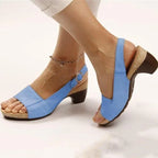 Sandali con Tacco Ortopedico da Donna, Tacco a Blocco, Supporto dell'Arco Plantare, Punta Aperta, Scarpe Estive Casual e Formali – Eleganza Marley