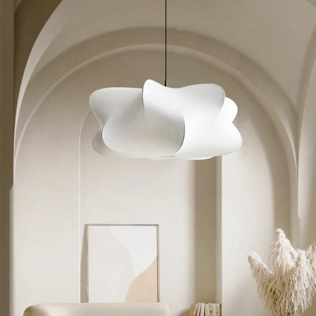 Lampe Suspendue en Soie de Style Wabi-Sabi | Design Japonais