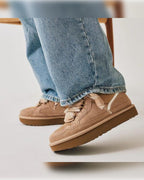 Baskets d'Hiver Femme Intérieur Doublé Lacets Semelle Grip Usage Quotidien Urbain - Hiverline