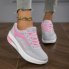 Baskets Femme à Lacets Semelle Compensée Mode Casual Quotidien - Hiverline