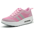 Baskets Femme Lacées Plateforme Amortissante Maille Respirante Chaussures Casual Marche Quotidienne - Hiverline