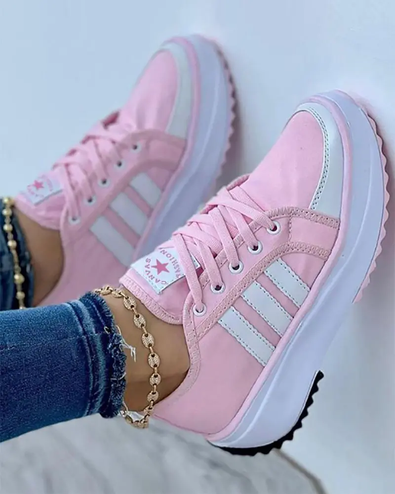 Baskets Femme Légères à Lacets Confort Quotidien Marche Casual - Hiverline