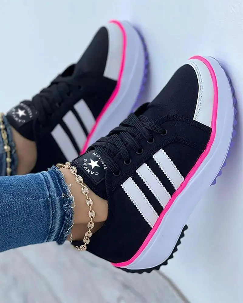 Baskets Femme Légères à Lacets Confort Quotidien Marche Casual - Hiverline