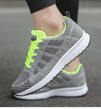 Baskets Femme Légères Respirantes à Lacets - Chaussures de Marche Casual Quotidien - Hiverline