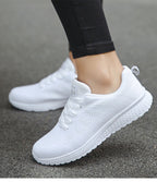 Baskets Femme Légères Respirantes à Lacets - Chaussures de Marche Casual Quotidien - Hiverline