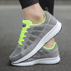 Baskets Femme Légères Respirantes à Lacets - Chaussures de Marche Casual Quotidien - Hiverline