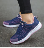 Baskets Femme Légères Respirantes à Lacets - Chaussures de Marche Casual Quotidien - Hiverline