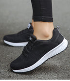 Baskets Femme Légères Respirantes à Lacets - Chaussures de Marche Casual Quotidien - Hiverline