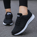 Baskets Femme Légères Respirantes à Lacets - Chaussures de Marche Casual Quotidien - Hiverline