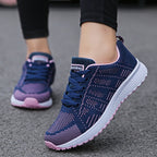 Baskets Femme Légères Respirantes à Lacets - Chaussures de Marche Casual Quotidien - Hiverline