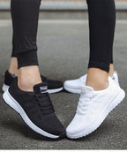 Baskets Femme Légères Respirantes à Lacets - Chaussures de Marche Casual Quotidien - Hiverline