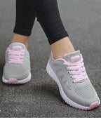 Baskets Femme Légères Respirantes à Lacets - Chaussures de Marche Casual Quotidien - Hiverline