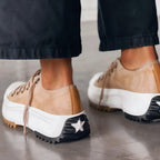Baskets Femme Plateforme Lacets Semelle Épaisse Casual Légères Quotidien - Hiverline